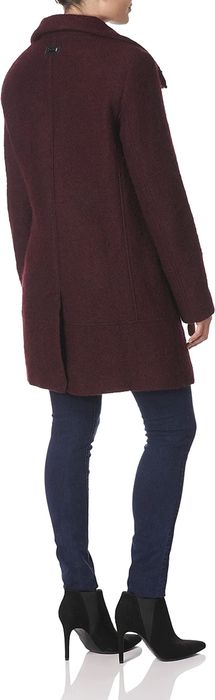 Rear view of the same model showcasing the jacket.