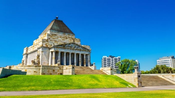The Melbourne Shrine of Remembrance stands out for its classical architecture