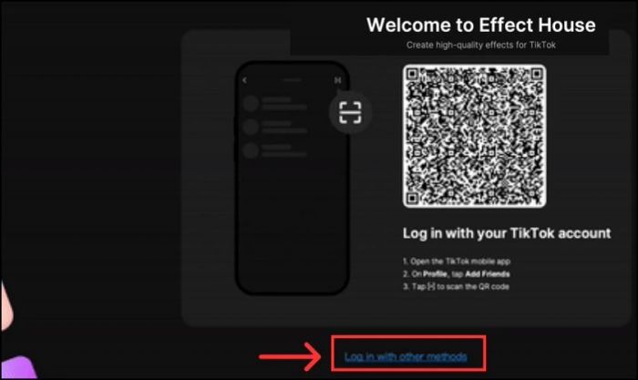 Log in with other methods
