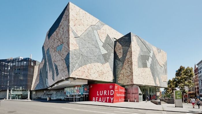 Check-in at the impressive National Gallery of Victoria located within Melbourne's Arts Precinct.