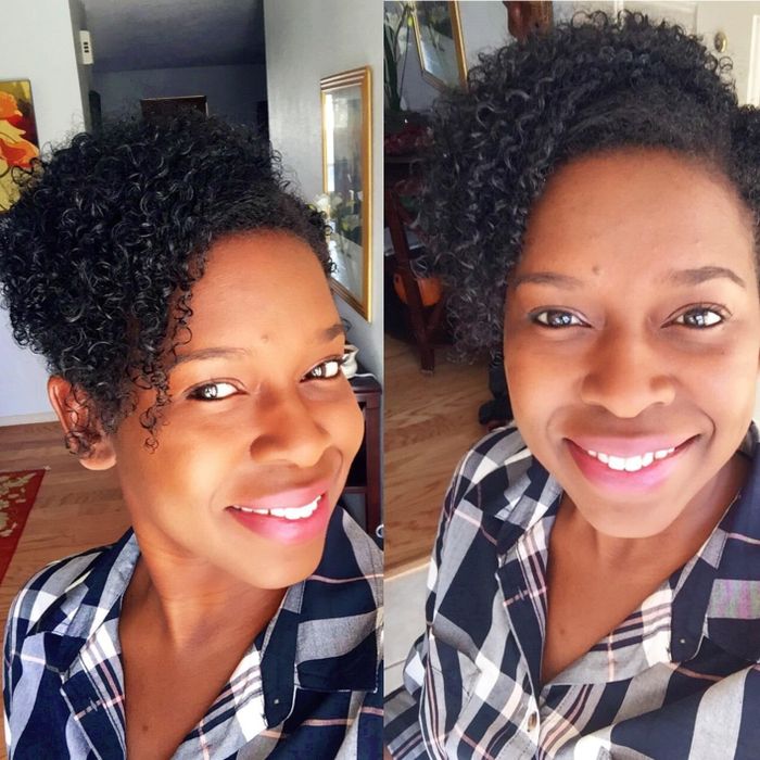 A reviewer with glossy, defined coils.