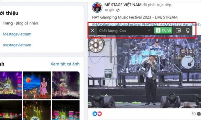 Di chuyển chuột đến video và một thanh công cụ sẽ xuất hiện