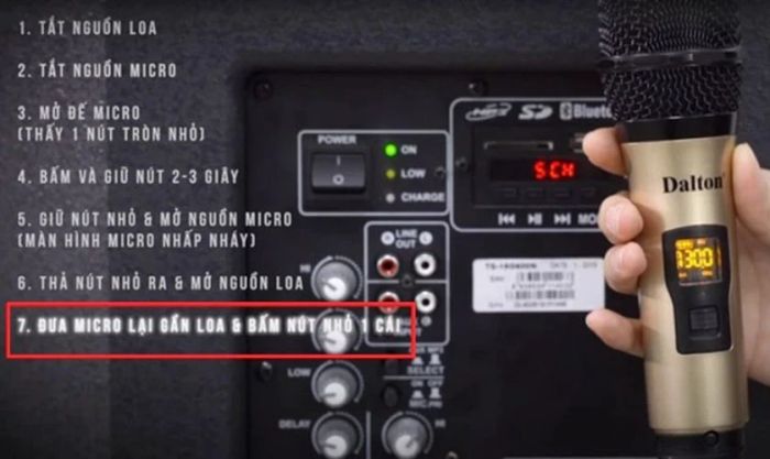 Kết nối micro không dây với loa Bluetooth