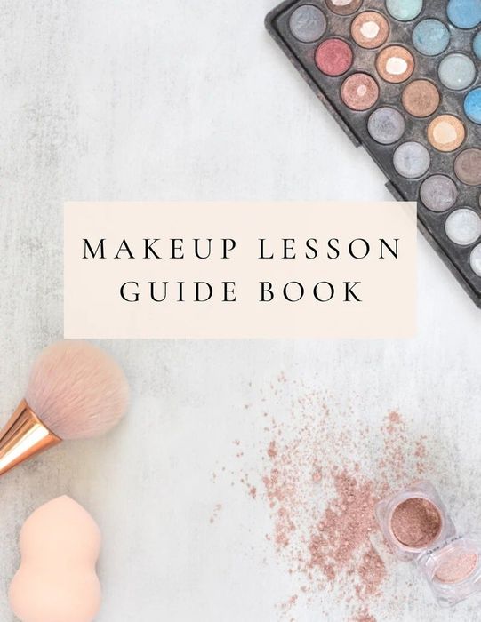 A cover image of the digital makeup lesson book titled