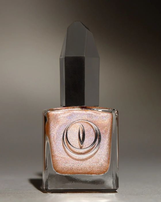 A bottle of holographic nail polish