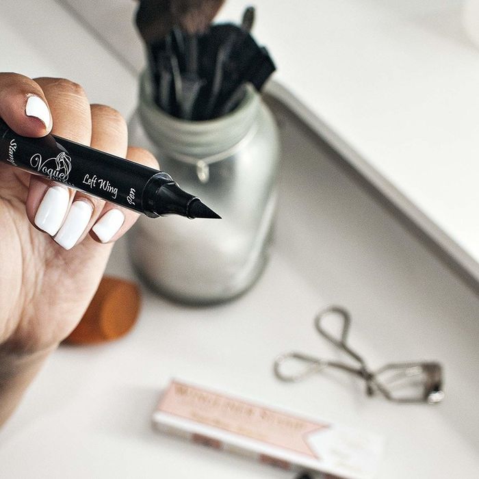 The pen-like side of the eyeliner.