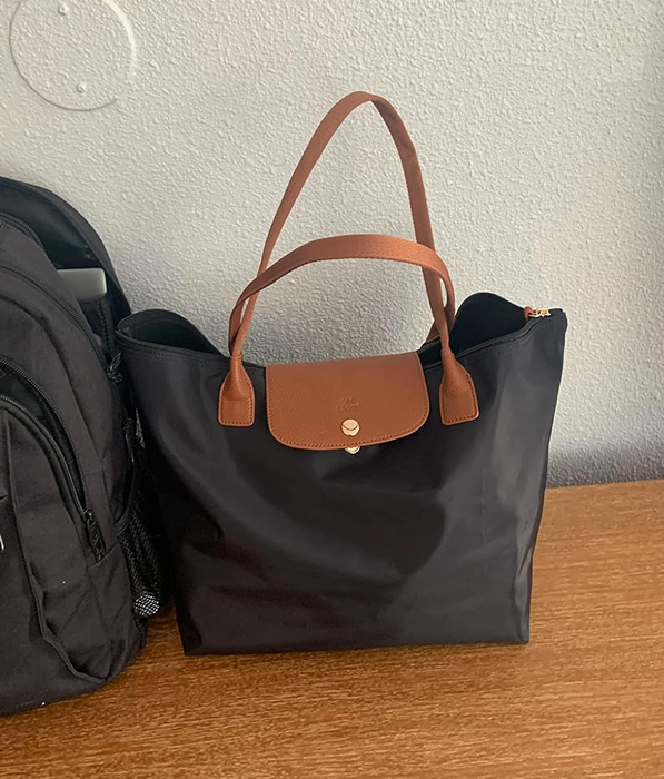 The classic black tote bag