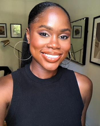 A person wearing eyeshadow from the Every Night palette