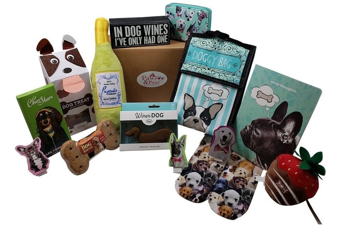 The wine-inspired goodies included in the box