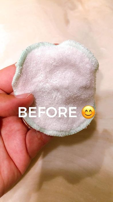 Reviewer before image showing a clean cotton round