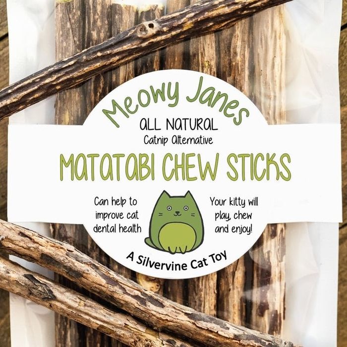 A closed pack of matatabi chew sticks, ready for use