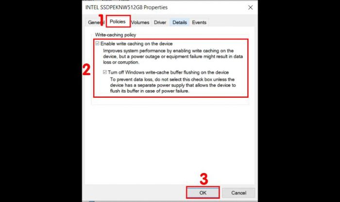 Kích hoạt Write caching để cải thiện hiệu suất máy tính Win 7, 10, 11