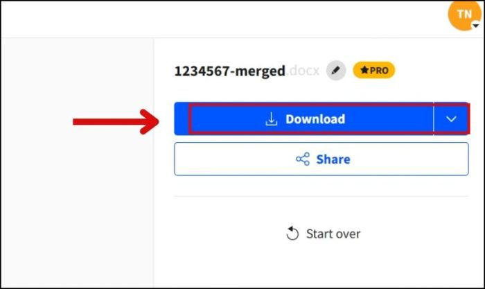 Nhấn vào download để tải file Word về máy tính của bạn