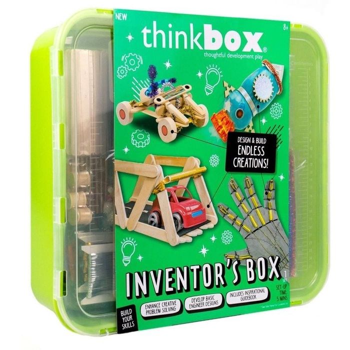 The inventor's box filled with endless building possibilities.