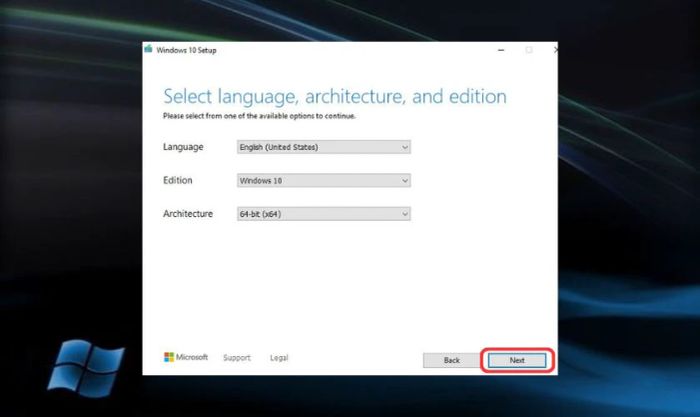 Hướng dẫn cài Win 10