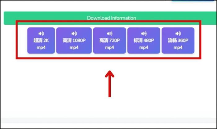Trang web hiển thị các tùy chọn tải xuống