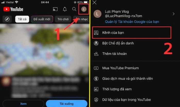 Cách tạo bố cục và hình ảnh cho kênh YouTube trên điện thoại