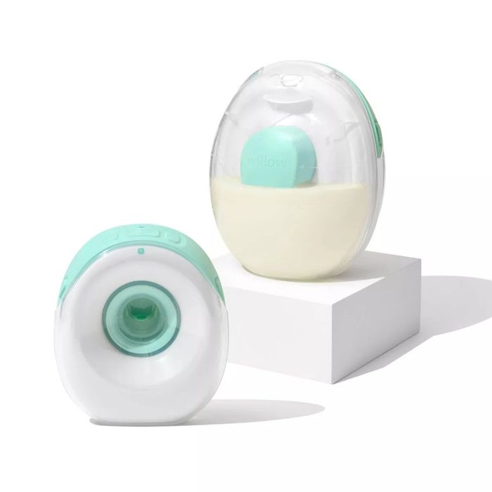 two portable breast pumps