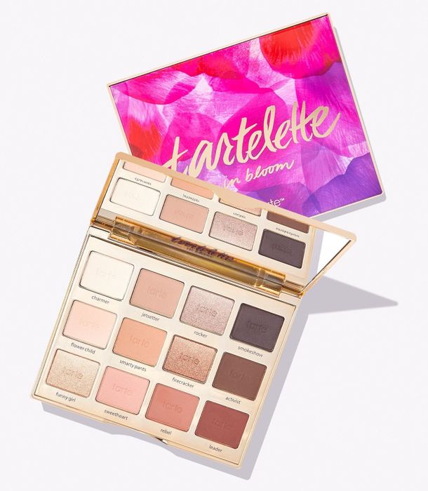 The eyeshadow palette showcasing a beautiful array of shades.