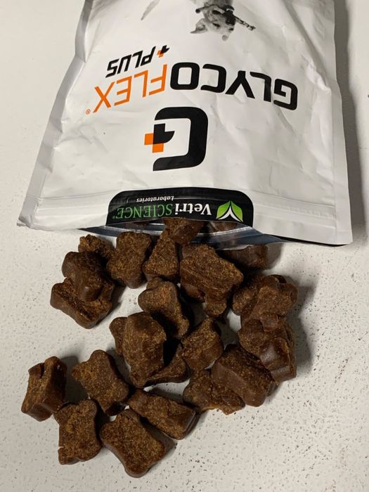 photo from a reviewer showing a bag of bone-shaped chews