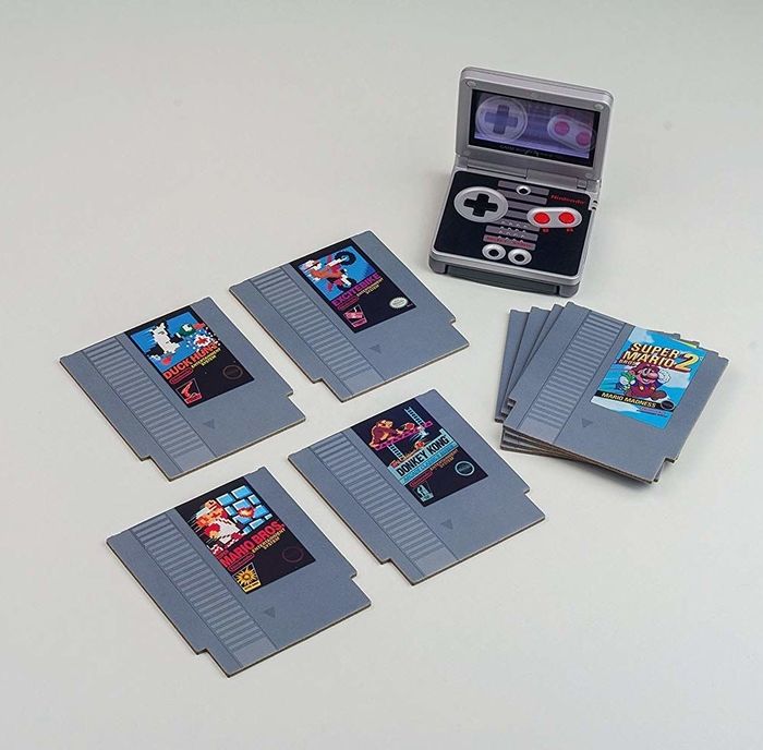 NES game-themed coasters
