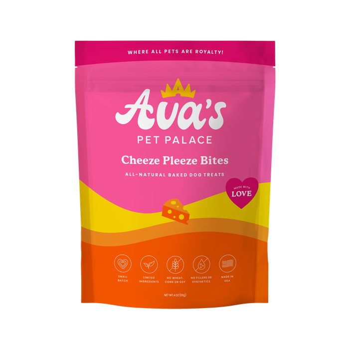 A vibrant pink and orange package from Ava's Pet Palace.