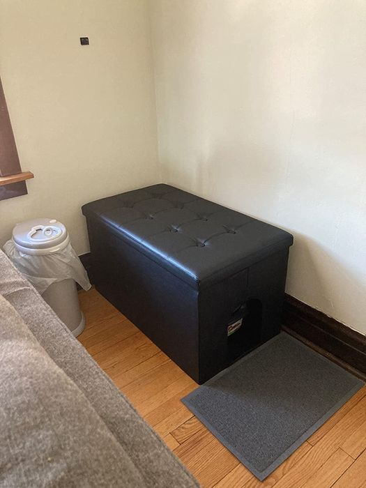 The exterior view of the litter box