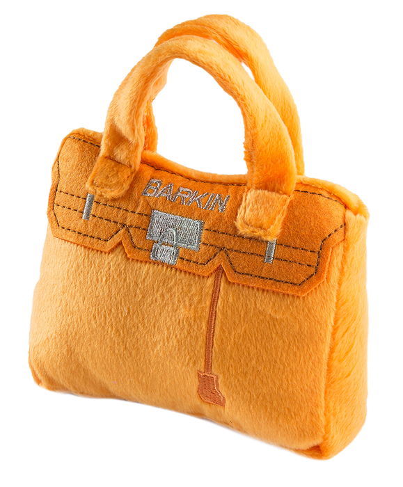 The orange bag designed to resemble a Burkin