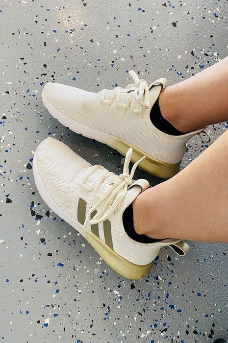 A person sporting stylish sneakers, perfect for casual outfits
