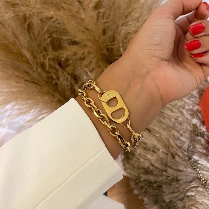 A gold bracelet