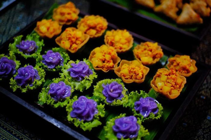 “ช่อม่วง-กระทงทอง” เมนูของว่างในสำรับของบ้านสกุลทอง