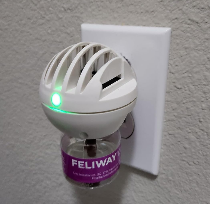 A reviewer’s photo of the diffuser plugged into the outlet
