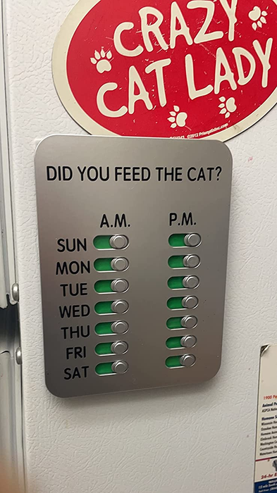 The magnet attached to a reviewer's fridge