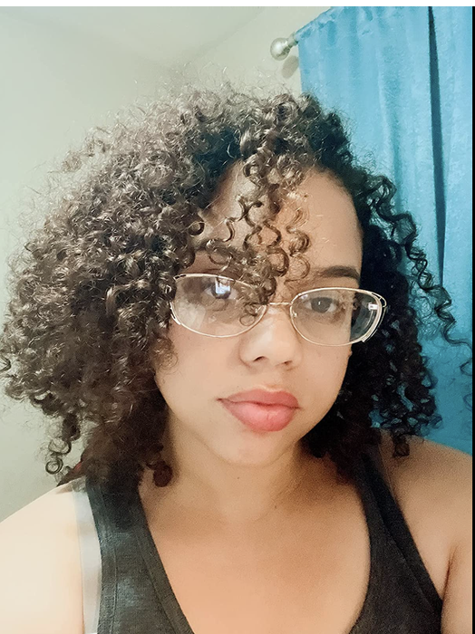 Reviewer's hair before using the mask