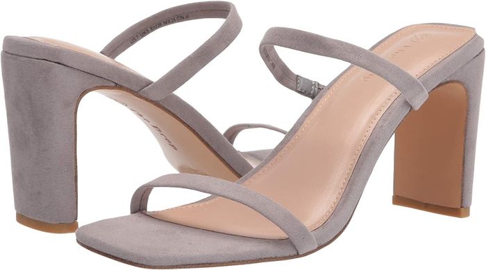 The grey suede sandal