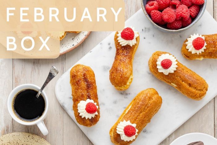 a platter of delicious eclairs
