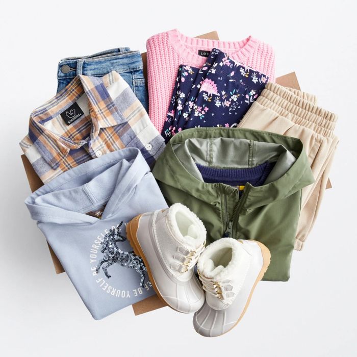 neatly folded kids' clothing