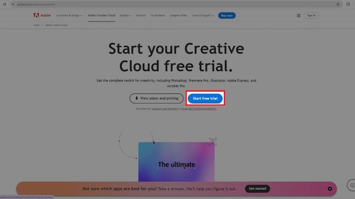 Cách tải và cài đặt InDesign trên Windows bước 1