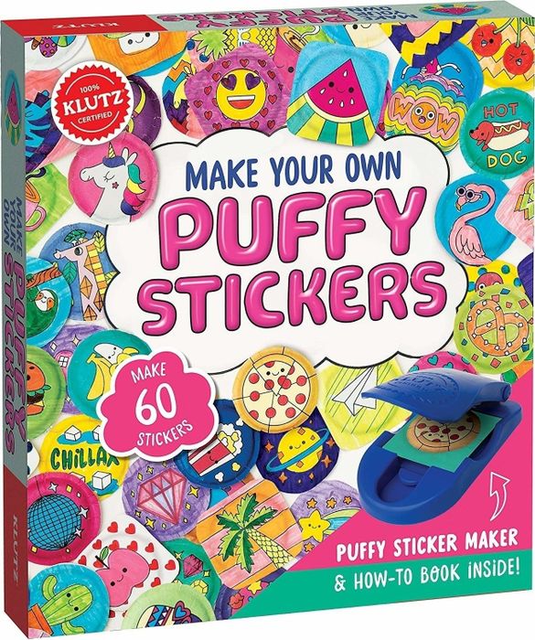 The box containing the sticker-making kit.