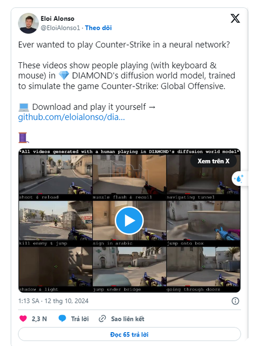 AI tái tạo chính xác bản đồ Dust II trong CSGO chỉ với một GPU 2