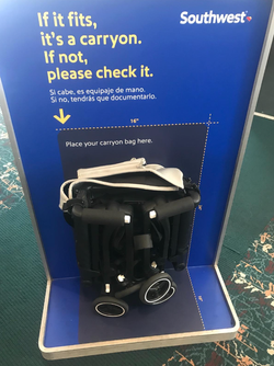 Video showing how the stroller folds up small enough to be a carry-on item on a plane