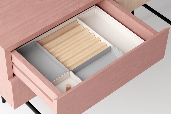 A tray tucked neatly inside a drawer.