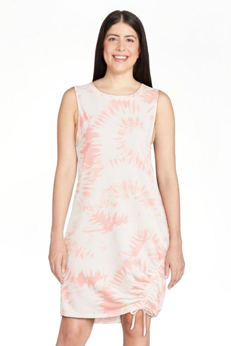 Model wearing the sea salt dress