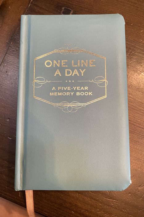 The journal, complete with a ribbon bookmark
