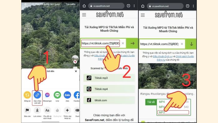 Hướng dẫn tải nhạc TikTok MP3 qua website - phương pháp 1