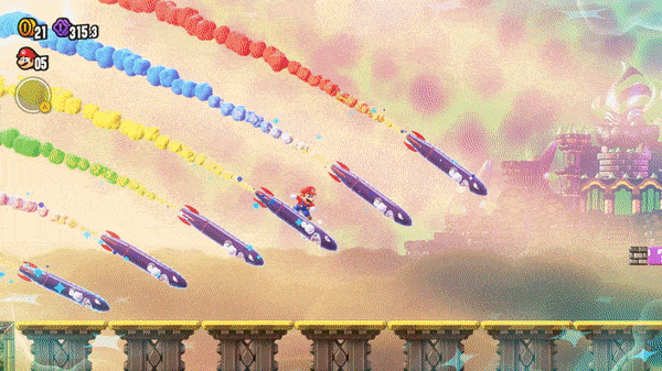 A gif showing gameplay from Super Mario Bros. Wonder