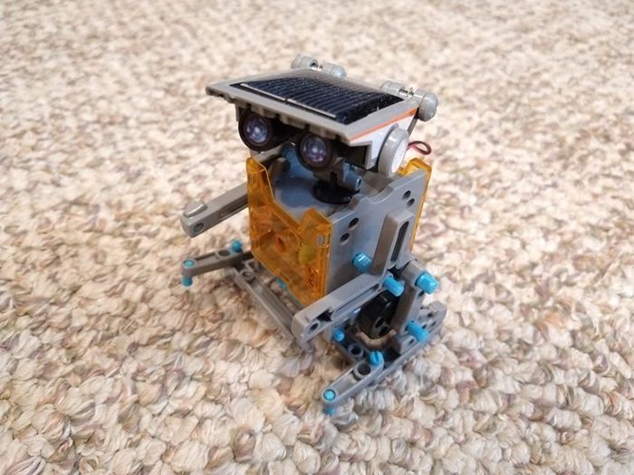 Reviewer's photo showing a completed robot from the kit