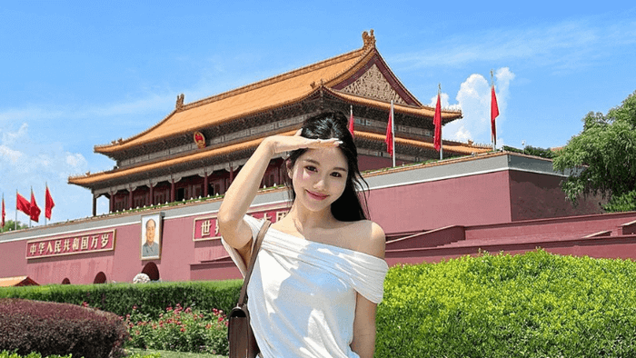 Visiting Tiananmen Square, Beijing in the autumn
