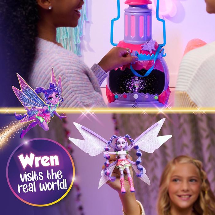 Child unboxing the magic potion playset and engaging with the Wren doll