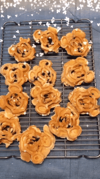 A gif of Mickey Mouse waffles